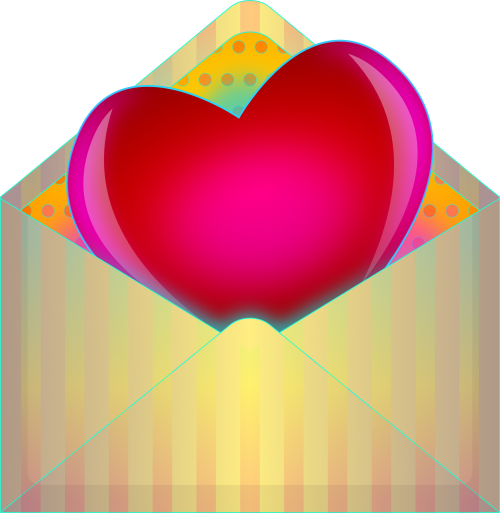 card envelope heart