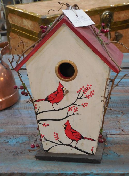 cardinal bird house bird