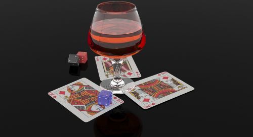 cards dice whiskey
