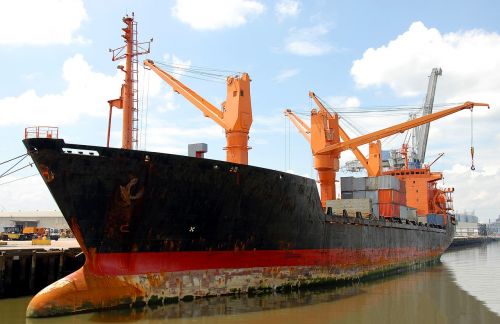 cargo ship freighter ship