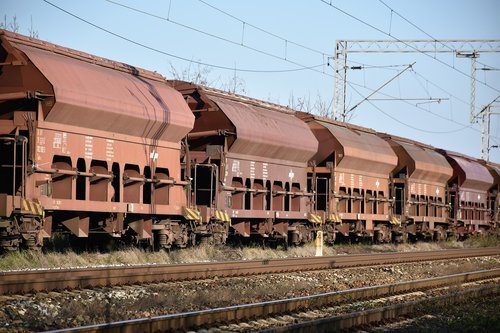 cargo train  wagons  transportation