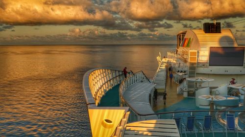 caribbean ship driving cruise ship