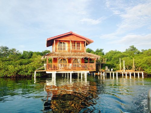 caribbean house on water house on stilts