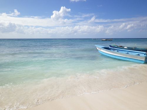 caribbean beach lagoon boat