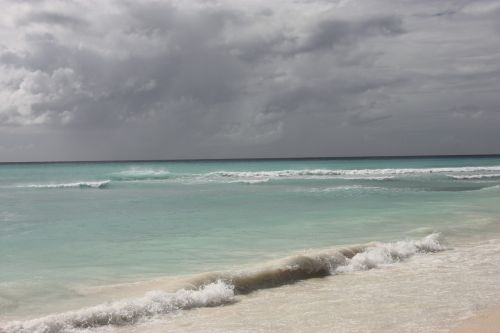 caribbean sea rain sea