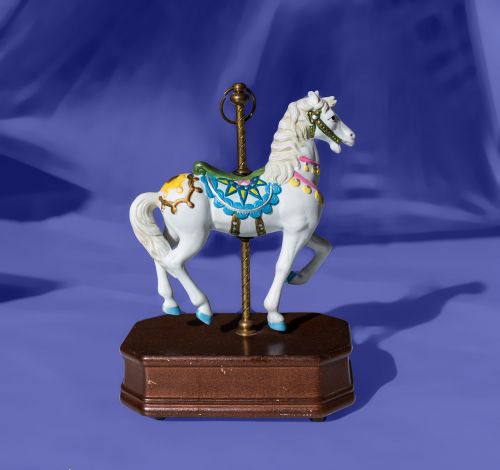 carousel music box porcelain horse