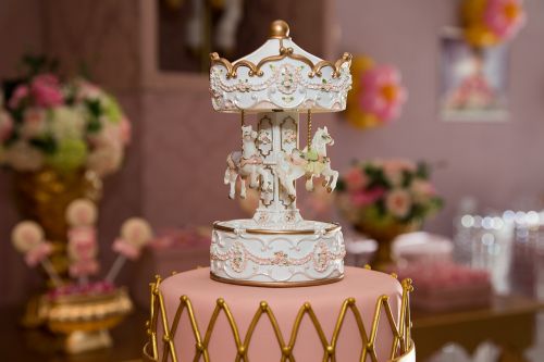 carousel candle cake