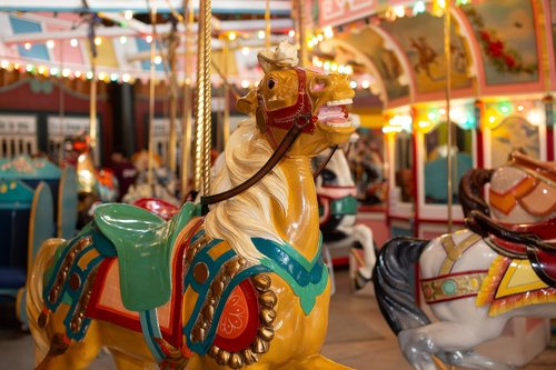 carousel  horse  amusement