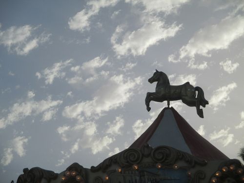 carousel horse sky