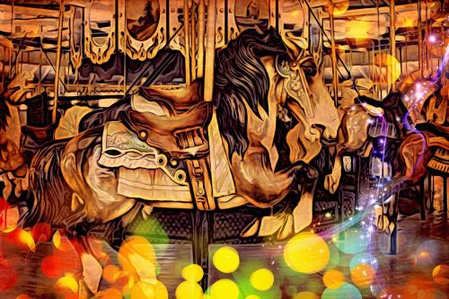 carousel horse amusement park merry-go-round