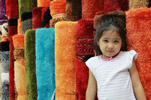 carpet shopping girl