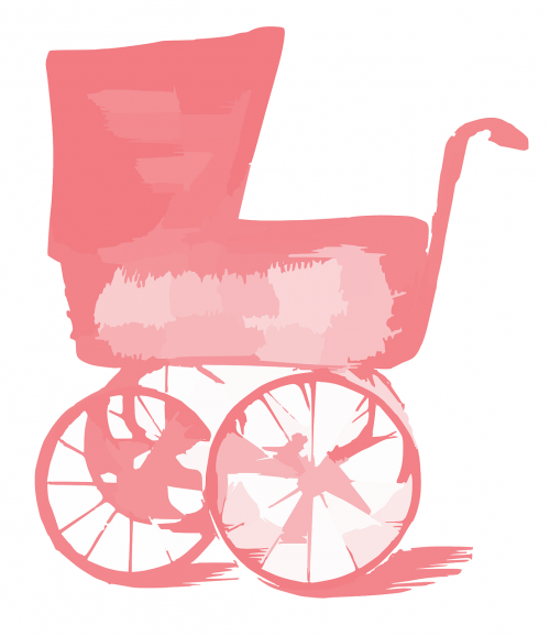 carriage baby pink