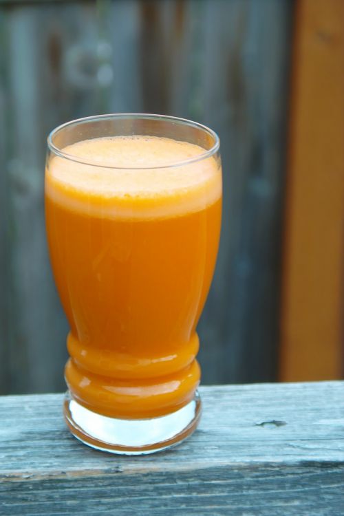 carrot juice glass cup