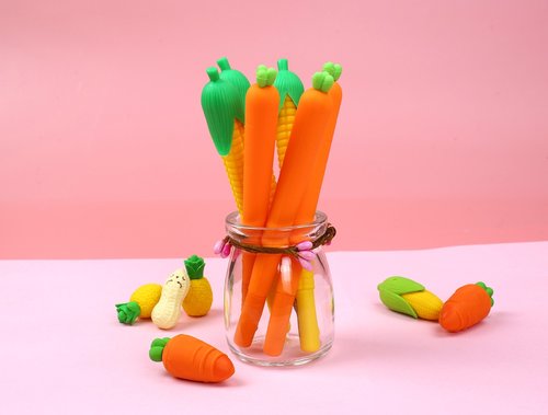carrot pen  pen  glass