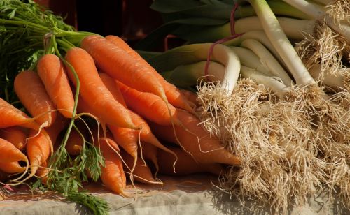carrots leeks vegetables