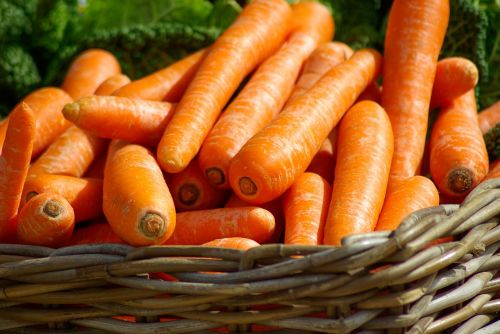 carrots basket vegetables