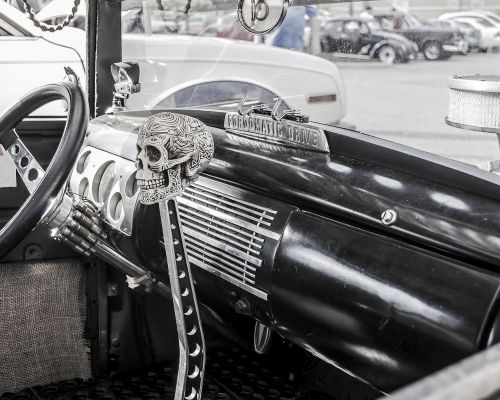 cars skulls vintage
