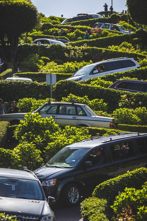 cars  san francisco  zigzag