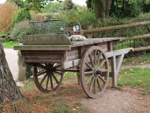 cart wooden barrow farm