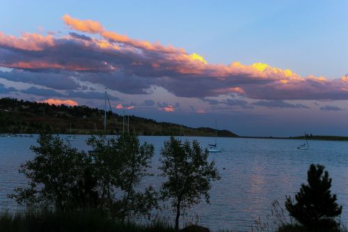 carter lake colorado sunset mountain lake