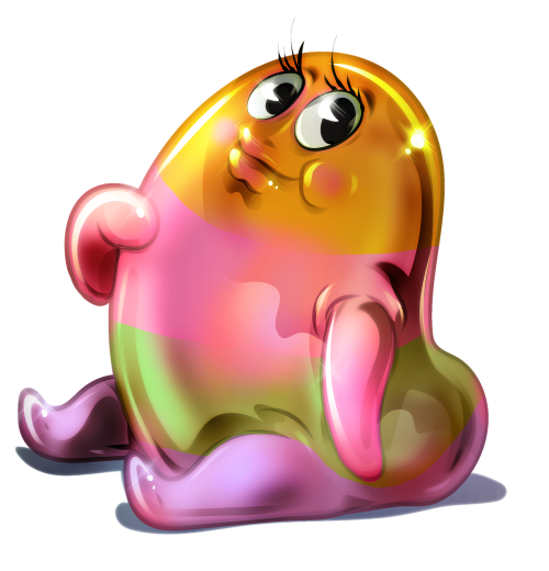 carton figure jellybean colorful