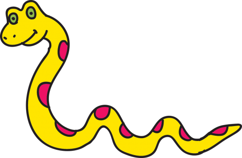 cartoon snake yellow