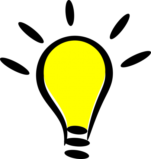 cartoon icon light bulb