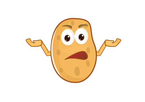 cartoon potato character
