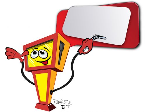 cartoon petrol gas pump