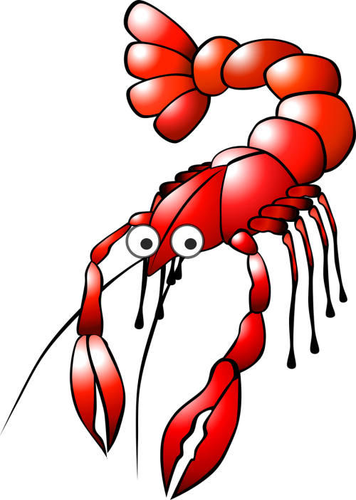 cartoon crayfish lobster