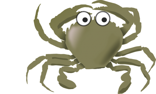 cartoon crab green