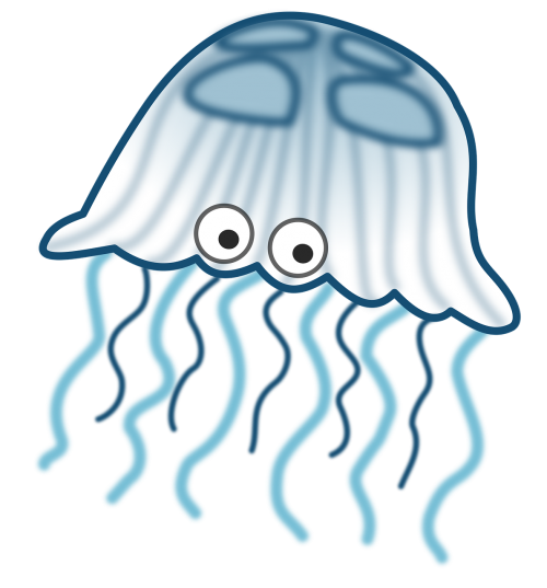 cartoon jellyfish sea