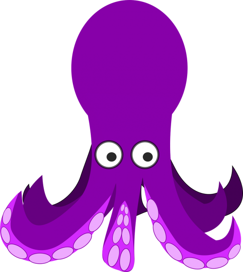 cartoon octopus purple