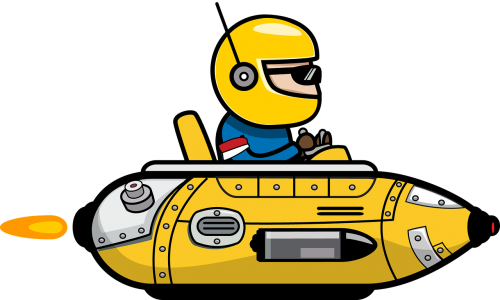 cartoon space racer