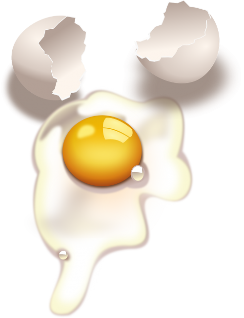 egg broken yolk