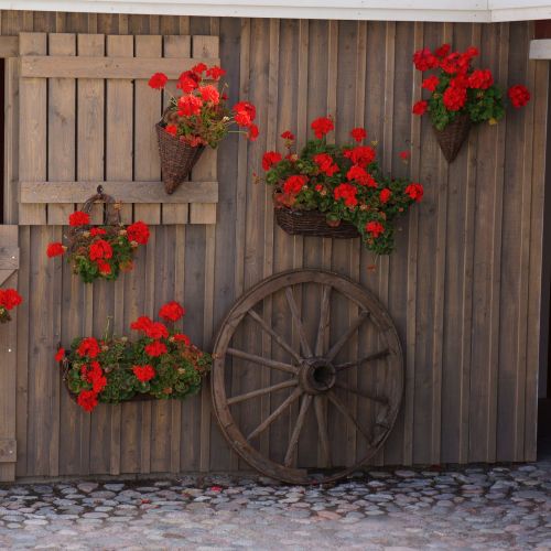 cartwheel wall decoration floral arrangements