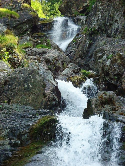 cascade nature mountain