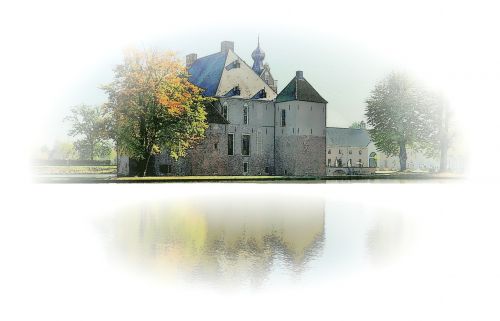 castle autumn mirror