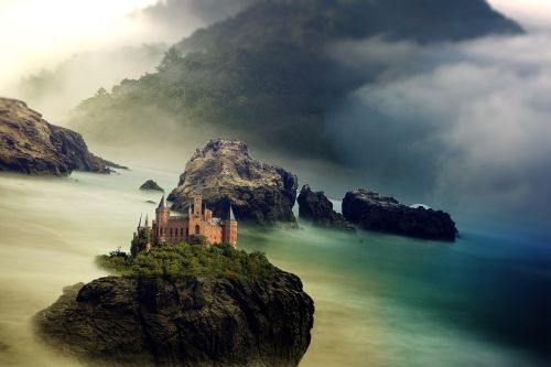 castle sea ocean