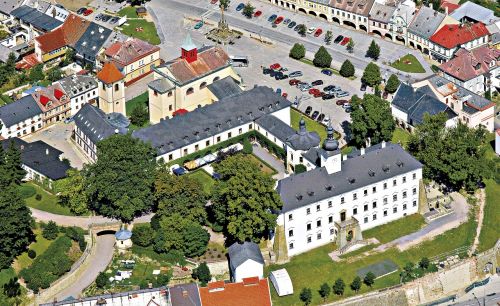 castle letohrad aerial view