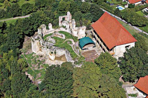 castle luze kosumberk aerial view