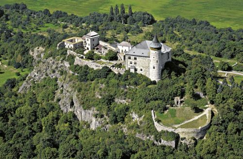 castle kunětická hora aerial view
