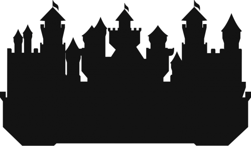 castle silhouette drawing