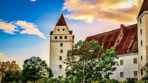 castle sunset bavaria