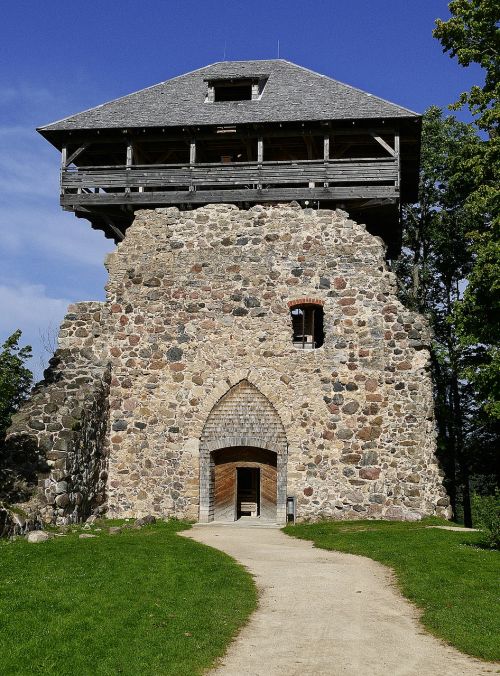 castle ruin tower