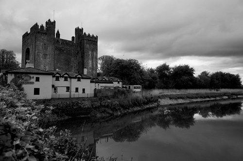 castle  ireland  twilight