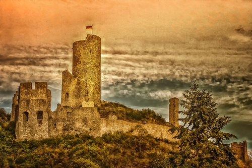 castle  monreal  rhineland palatinate