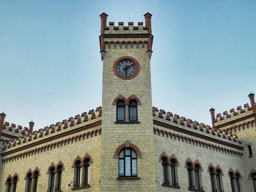castle  tower  clock