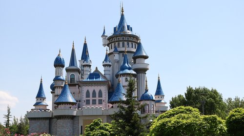 castle  blue  fairy tale