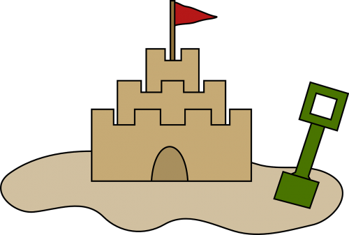castle flag sand